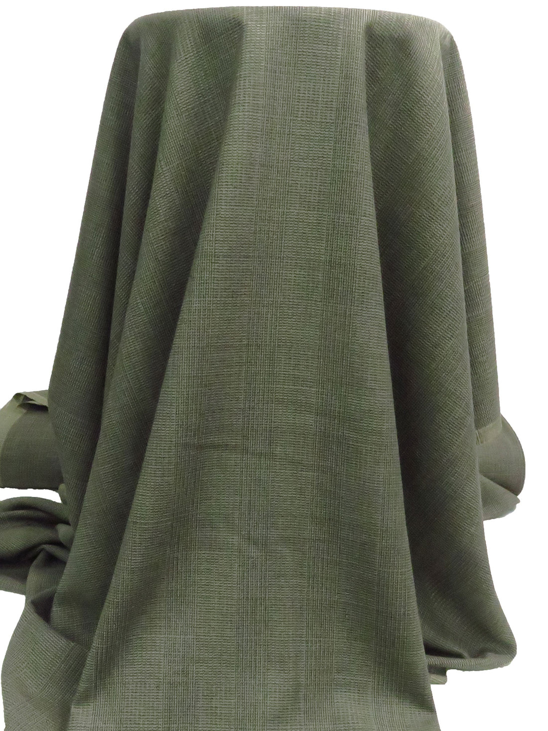 Ecru/Muted Midnight Navy/Pullman Green Wool/Nylon Novelty Weave Tweed Suiting 58W