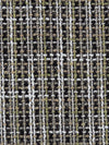 Stone Taupe/Black/Golden Straw/Silver/White Polyester/Metallic Plaid Boucle Suiting - NY Designer - 58W