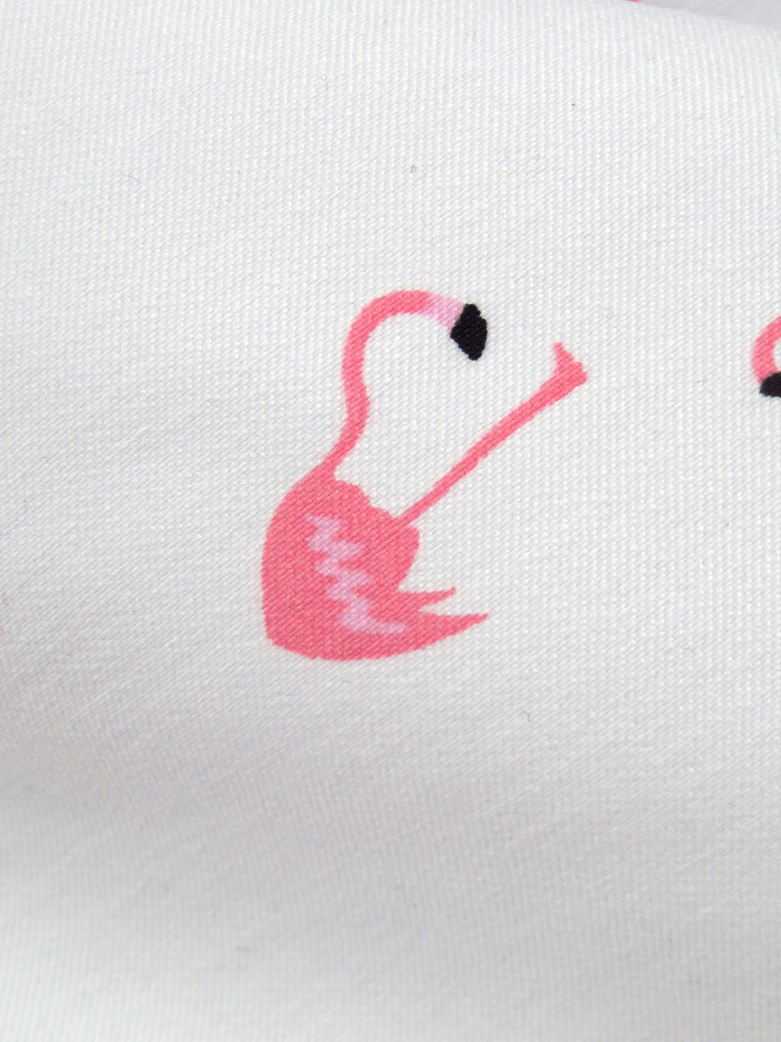 White/Bright Cherry Pink/Black/Taffy Pink Rayon/Nylon/Lycra Flamingo Print Stretch Bengaline Suiting - NY Designer - 58W