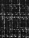 Black/White Polyester/Metallic Plaid Boucle Suiting - NY Designer - 60W