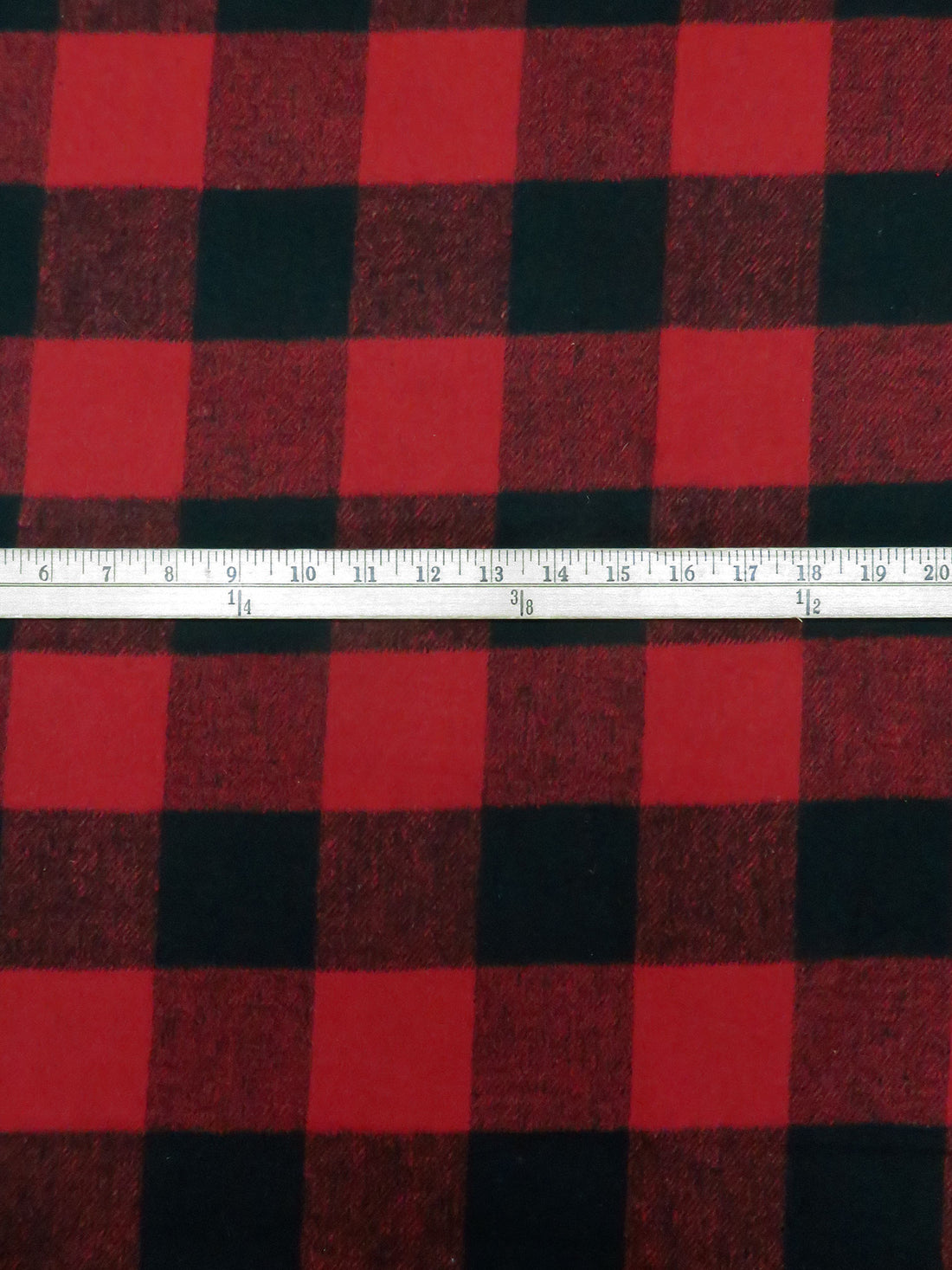 Dark Red/Black Wool/Polyester Plaid Weave Twill Coating 60W