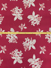 Cherry Plum Pink/Off-White Polyester/Lycra Floral Print ITY Knit 58W