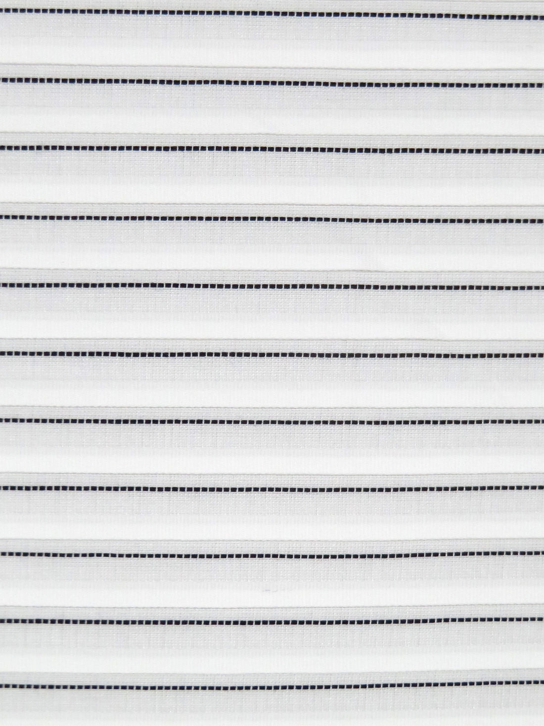 White/Black 100% Cotton Horizontal Stripe Pintuck Shirting - Imported From Italy By NY Designer - 52W