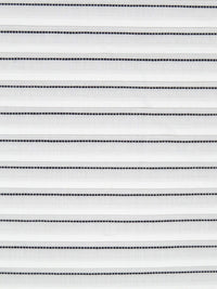 White/Black 100% Cotton Horizontal Stripe Pintuck Shirting - Imported From Italy By NY Designer - 52W