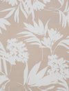 Warm Taupe/White Rayon/Nylon/Lycra Foliage Silhouette Print Stretch Bengaline Suiting - NY Designer - 58W