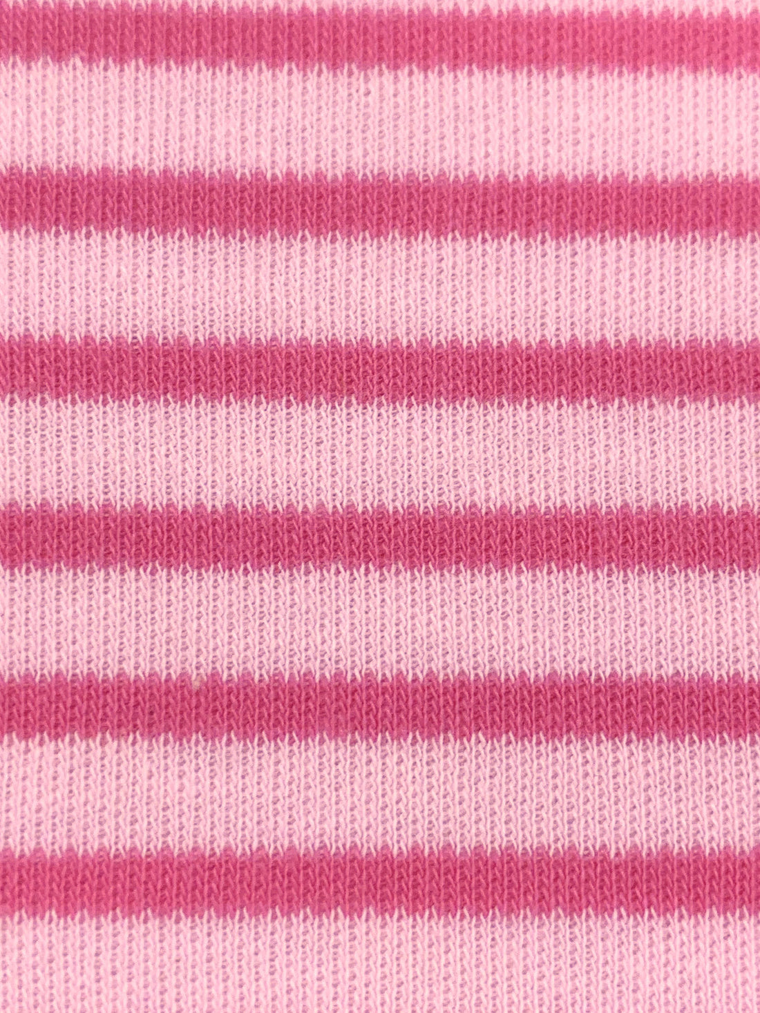 Fandango Pink/Cameo Pink Cotton/Polyester Horizontal Stripe Interlock Knit 62W