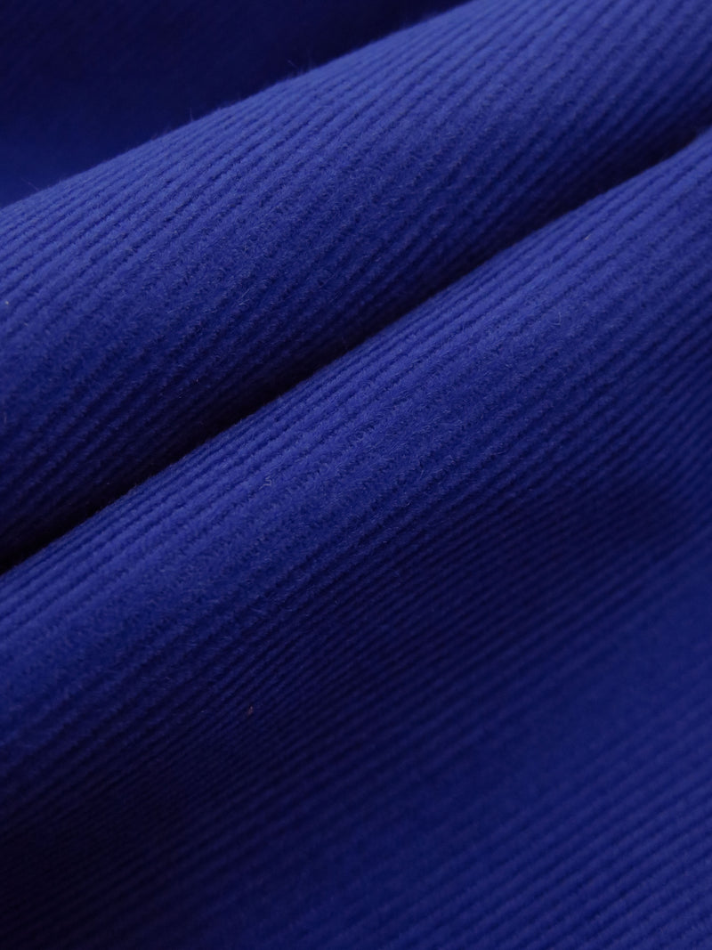 Dark Sapphire Blue 100% Cotton Pinwale Corduroy Shirting 56W