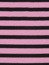 Taffy Pink/Black Cotton/Lycra Horizontal Stripe Print Jersey Knit 62W