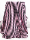 Taffy Pink/Black Cotton/Lycra Horizontal Stripe Print Jersey Knit 62W