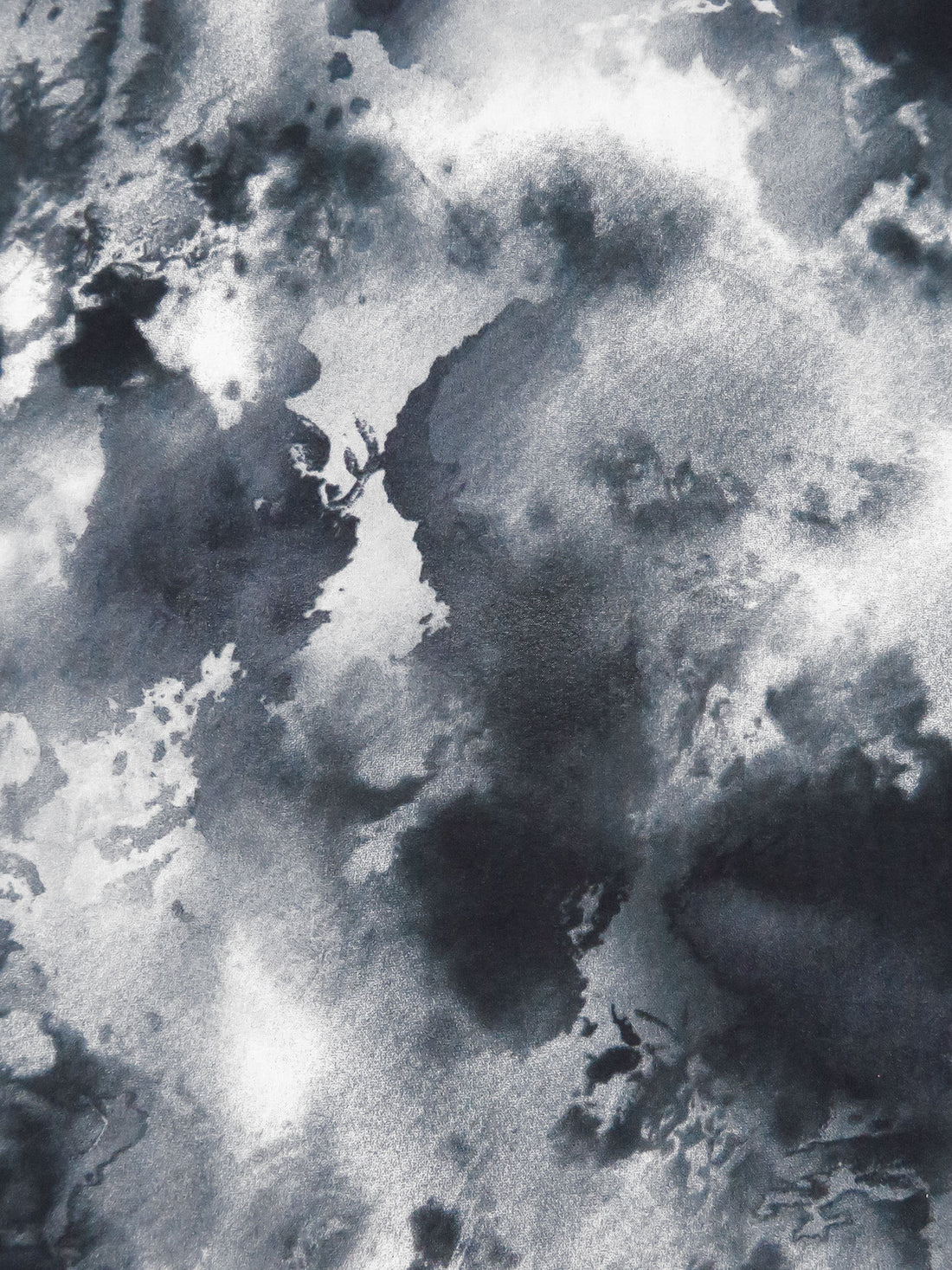 Smoke Gray/Pale Gray Polyester/Lycra Hazy Print Stretch Georgette - NY Designer - 58W