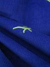 Dark Sapphire/Mantis Green 100% Cotton Embroidered Dinosaurs On Pinwale Corduroy Shirting 54W