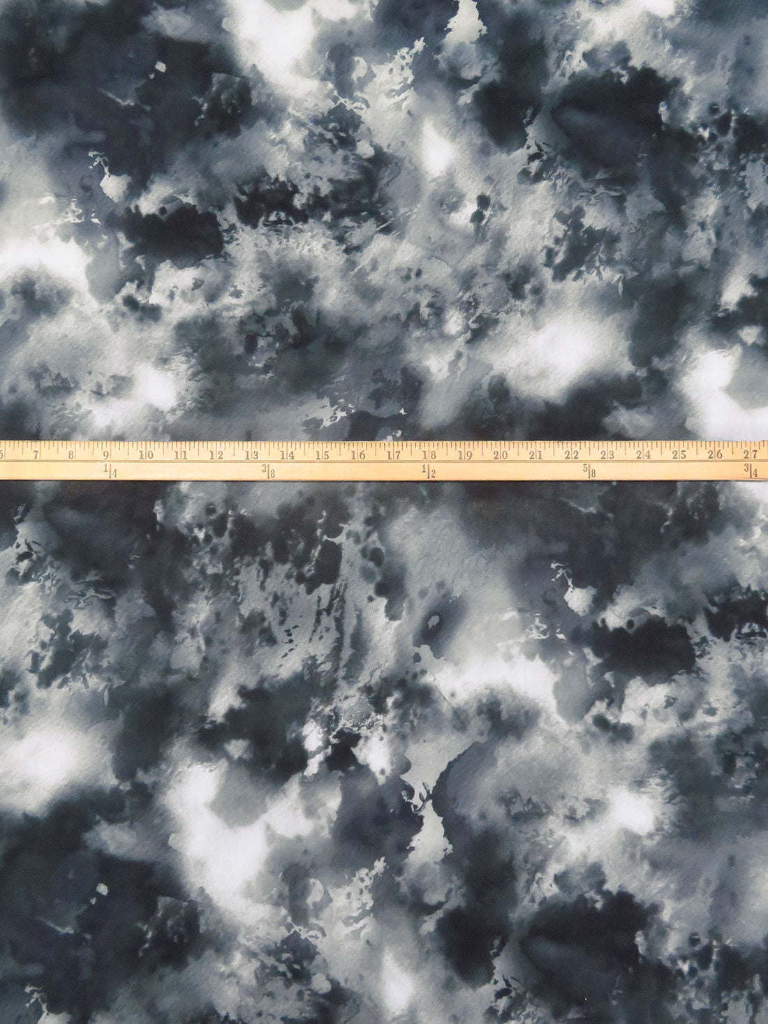 Smoke Gray/Pale Gray Polyester/Lycra Hazy Print Stretch Georgette - NY Designer - 58W