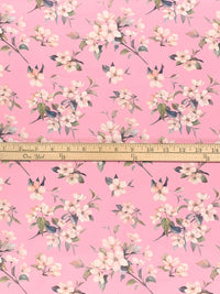 Bubblegum/Old Lavender/Off-White/Multi 100% Cotton Floral Print Lawn 58W