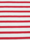 White/Apple Red Cotton/Polyester Yarn-Dyed Horizontal Stripe Jersey Knit 58W