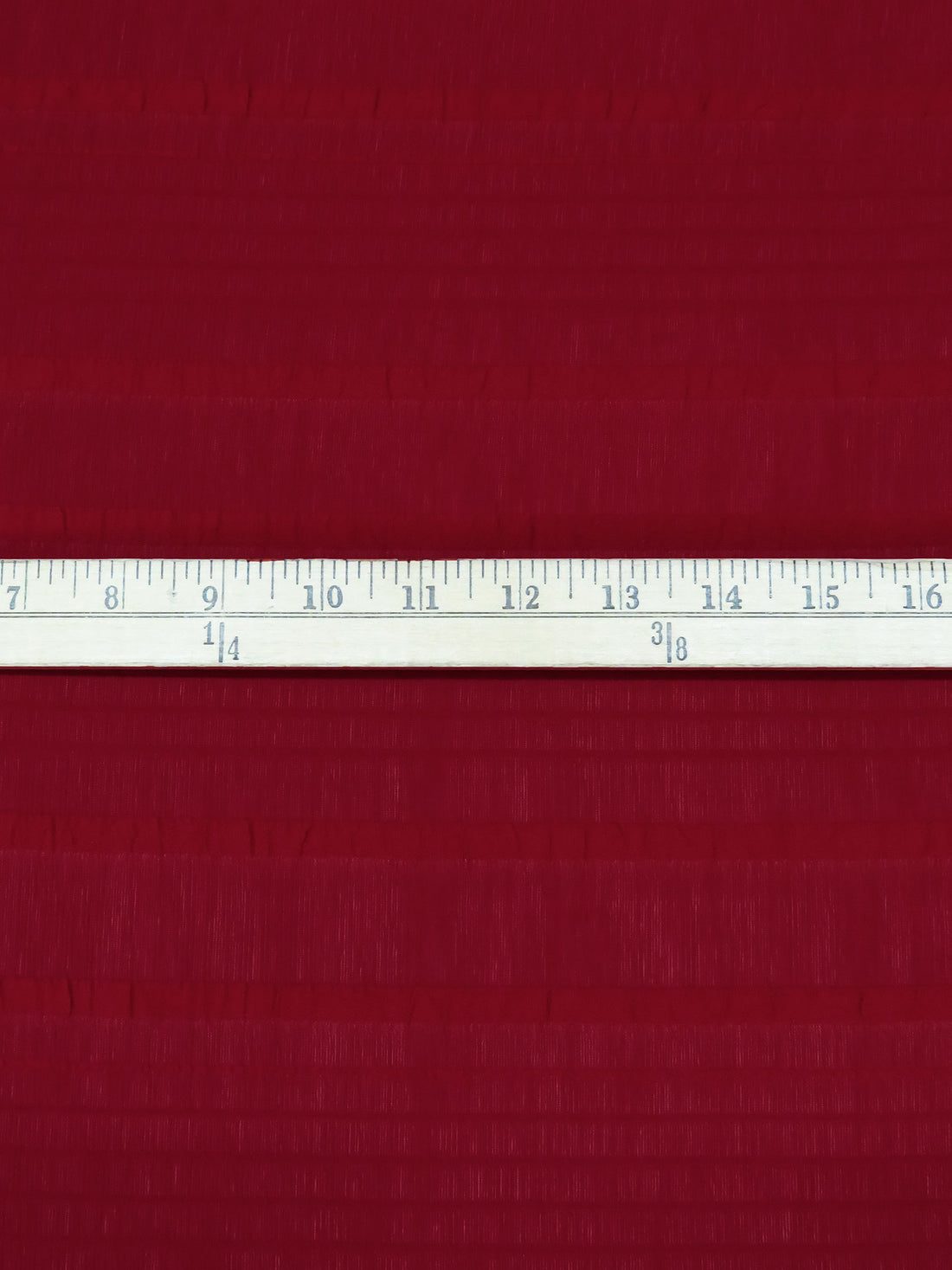 Lipstick Red 100% Polyester Horizontal Stripe Weave Crinkle Chiffon 58W