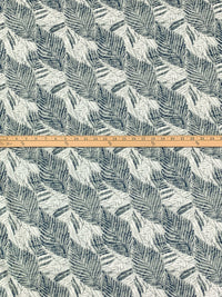 Dolphin Gray/Navy/Alabaster 100% Cotton Rugged Floral Print Poplin Shirting 58W