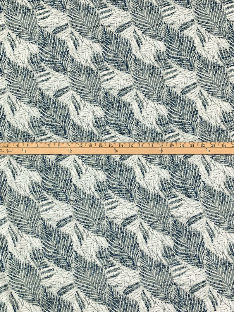 Dolphin Gray/Navy/Alabaster 100% Cotton Rugged Floral Print Poplin Shirting 58W