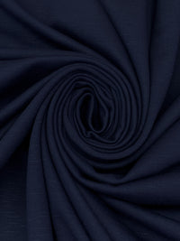 Navy Blue Rayon/Nylon/Lycra Slubbed Ponte Knit 57W