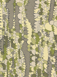 Old Moss Green/Taupe/Wheat/Multi 100% Cotton Vertical Scales-Look Print Canvas - NY Designer - 61W