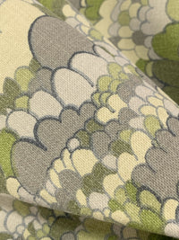 Old Moss Green/Taupe/Wheat/Multi 100% Cotton Vertical Scales-Look Print Canvas - NY Designer - 61W