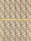 Walnut Brown/Off-White/Soft Tan Cotton/Linen Floral Print Slubbed Shirting 56W