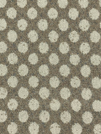 Raw Umber/Off-White/Silver Polyester/Metallic Polka Dot Jacquard Brocade - NY Designer - 55W