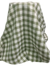 Old Bamboo/White 100% Linen Plaid Shirt-Weight Woven 56W