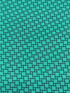 Medium Turquoise Blue/Black 100% Cotton Mini Geometric Print Sateen Shirting 57W
