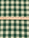 Deep Forest Green/Bone 100% Linen Gingham Midweight Woven 56W