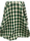 Deep Forest Green/Bone 100% Linen Gingham Midweight Woven 56W