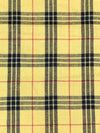 Golden Wheat/Black/Blue 100% Linen Plaid Midweight Woven 58W