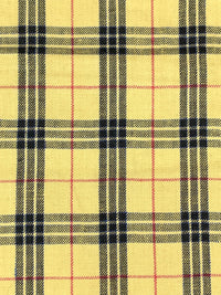 Golden Wheat/Black/Blue 100% Linen Plaid Midweight Woven 58W