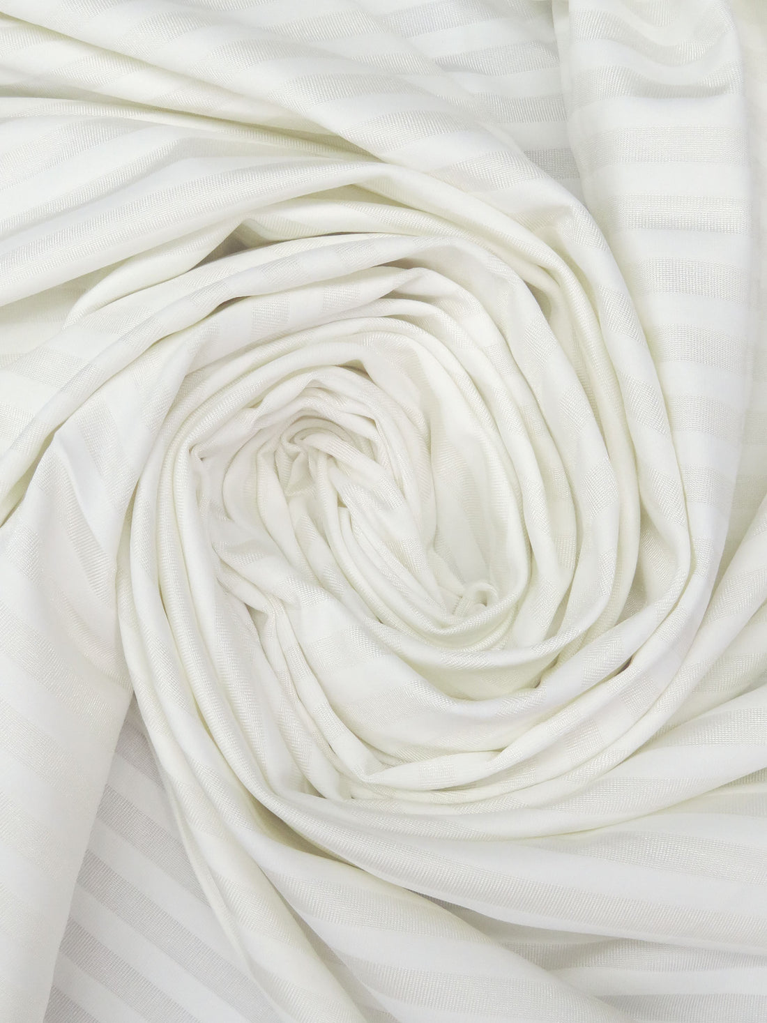 Warm White Nylon/Lycra Horizontal Weave Stripe Knit 57W