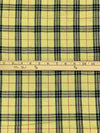 Golden Wheat/Black/Blue 100% Linen Plaid Midweight Woven 58W