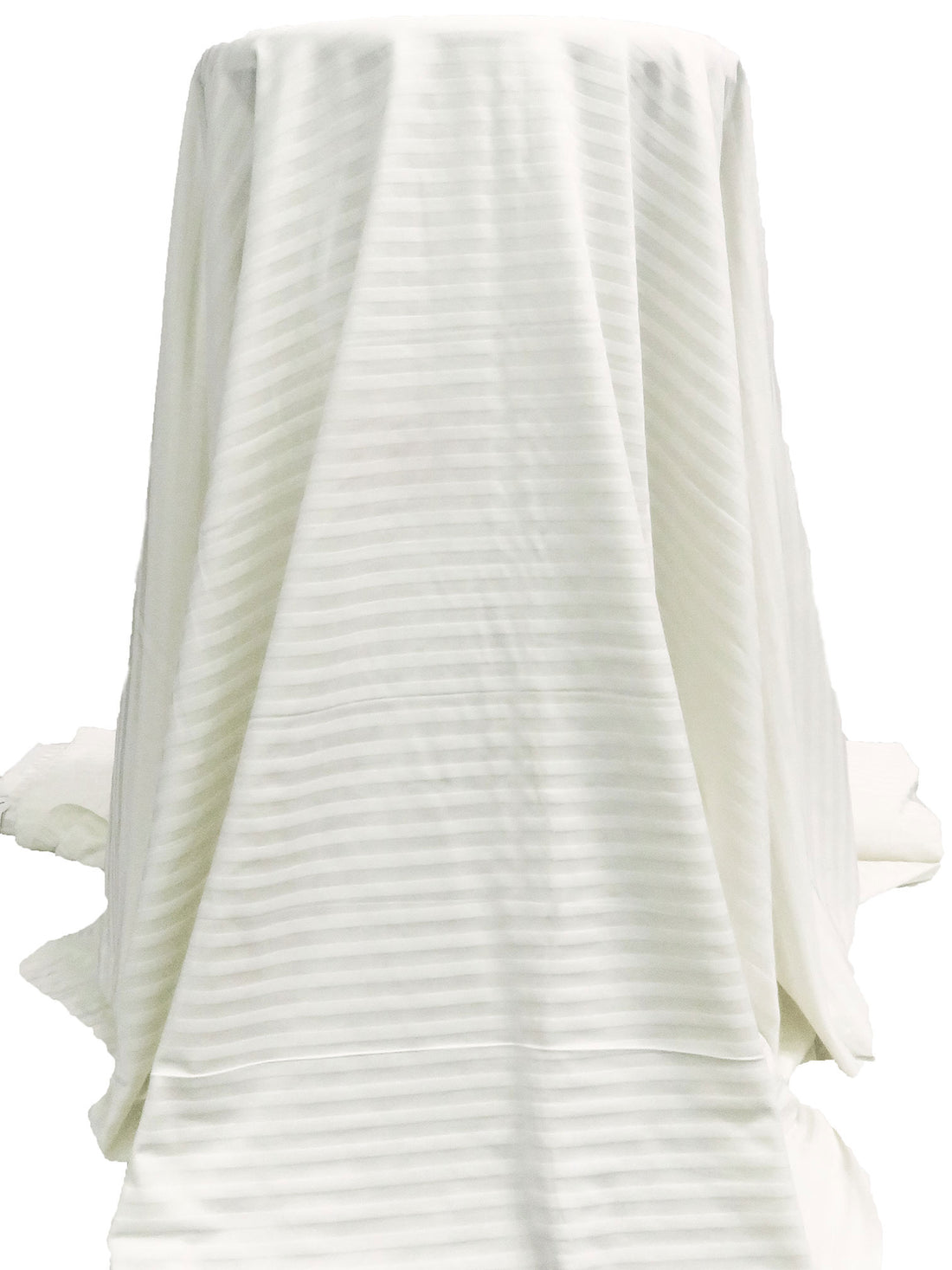 Warm White Nylon/Lycra Horizontal Weave Stripe Knit 57W