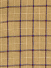 Tan/Azure Blue/White 100% Linen Plaid Midweight Woven 60W