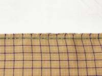 Tan/Azure Blue/White 100% Linen Plaid Midweight Woven 60W