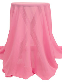 Candy Pink 100% Silk Chiffon - NY Designer - 53W