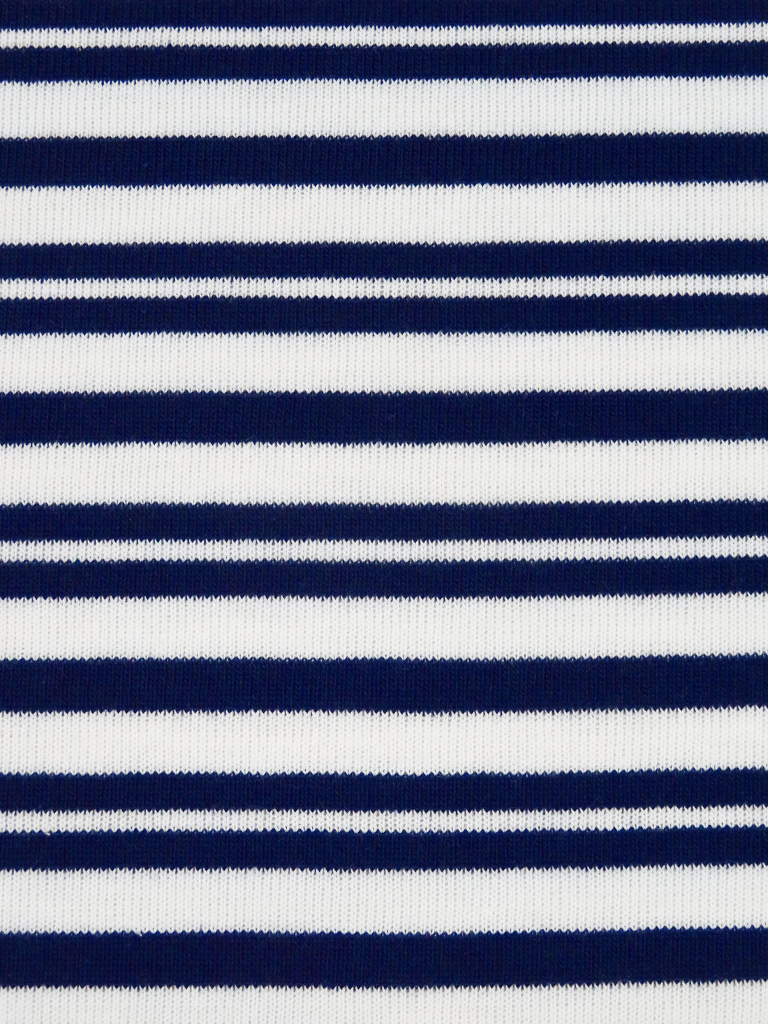 Cetacean Blue/White Cotton/Polyester Horizontal Stripe Weave Jersey Knit 60W