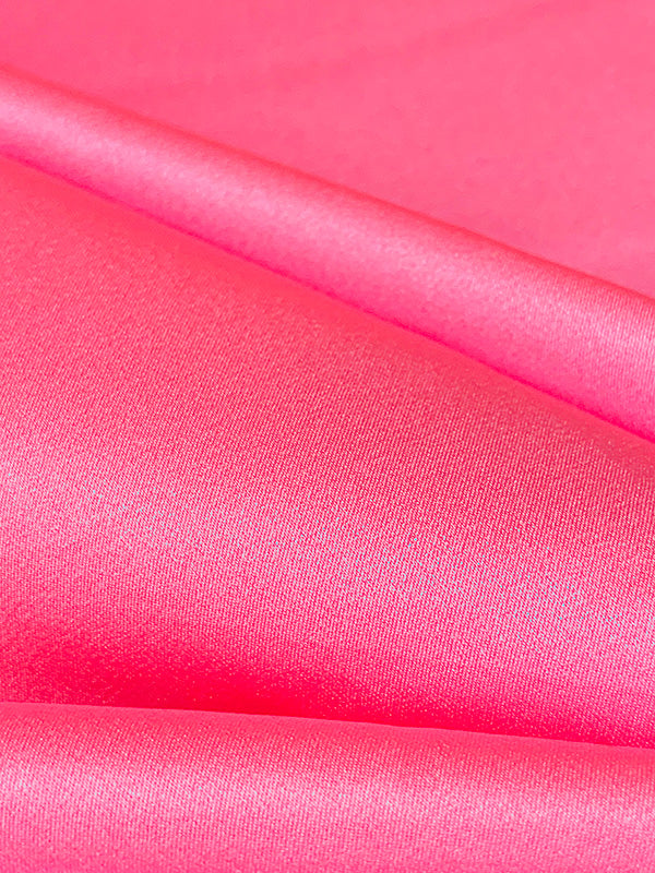 Highlighter Pink Silk/Lycra Stretch Charmeuse - NY Designer - 52W