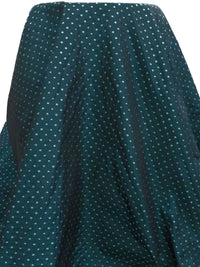 Teal/Black/Pale Dusty Mauve/Multi 100% Polyester Dot Jacquard Taffeta - NY Designer - 59W