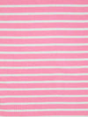 Tickle Me Pink/White Cotton/Polyester Horizontal Stripe Weave Interlock Knit 62W