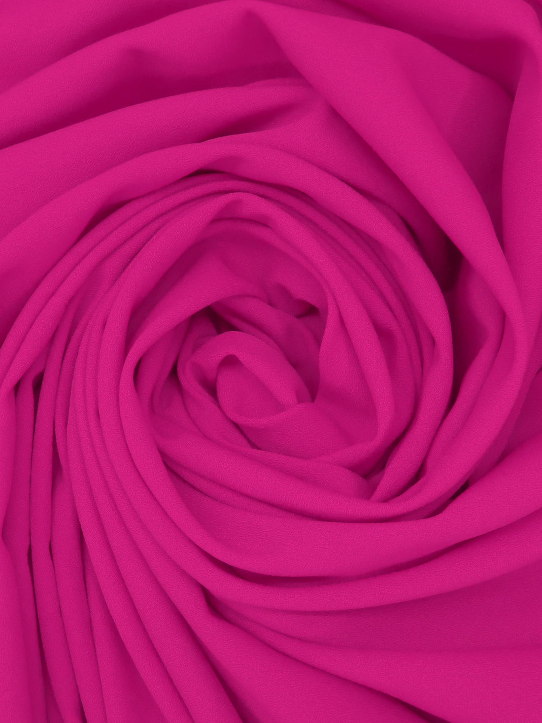 Deep Pink 100% Polyester Crepe Blouse Weight Woven - Famous Dress Designer - 56W