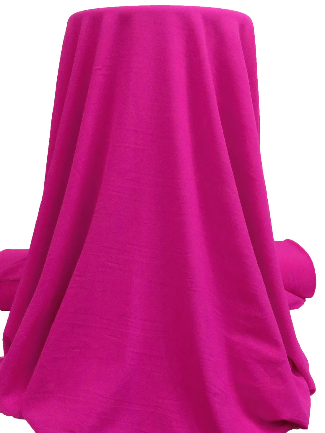 Deep Pink 100% Polyester Crepe Blouse Weight Woven - Famous Dress Designer - 56W