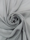 Sterling Gray 100% Silk Chiffon - NY Designer - 43W