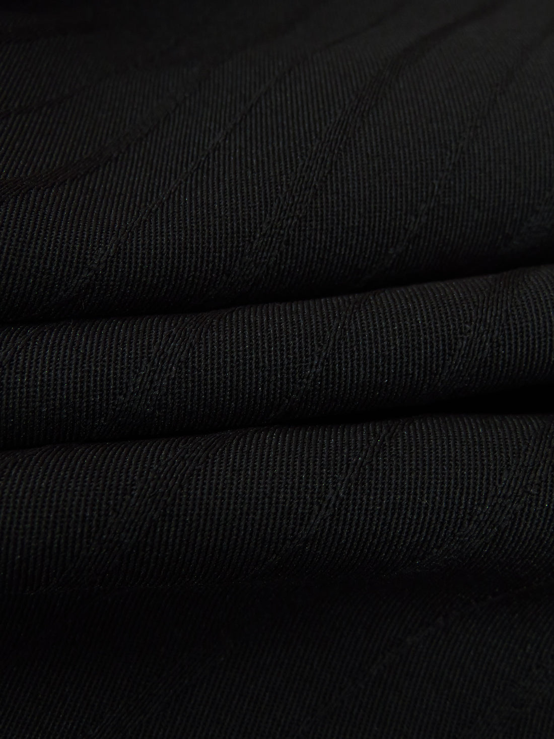 Black Polyester/Lycra Raised Vertical Stripe Weave Stretch Suiting 58W