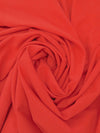 Vermilion Red 100% Polyester Crepe Blouse Weight Woven - Famous Dress Designer - 56W