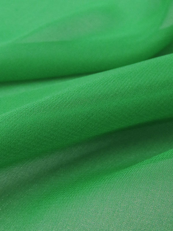 Parakeet Green 100% Silk Chiffon - NY Designer - 43W