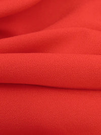 Vermilion Red 100% Polyester Crepe Blouse Weight Woven - Famous Dress Designer - 56W