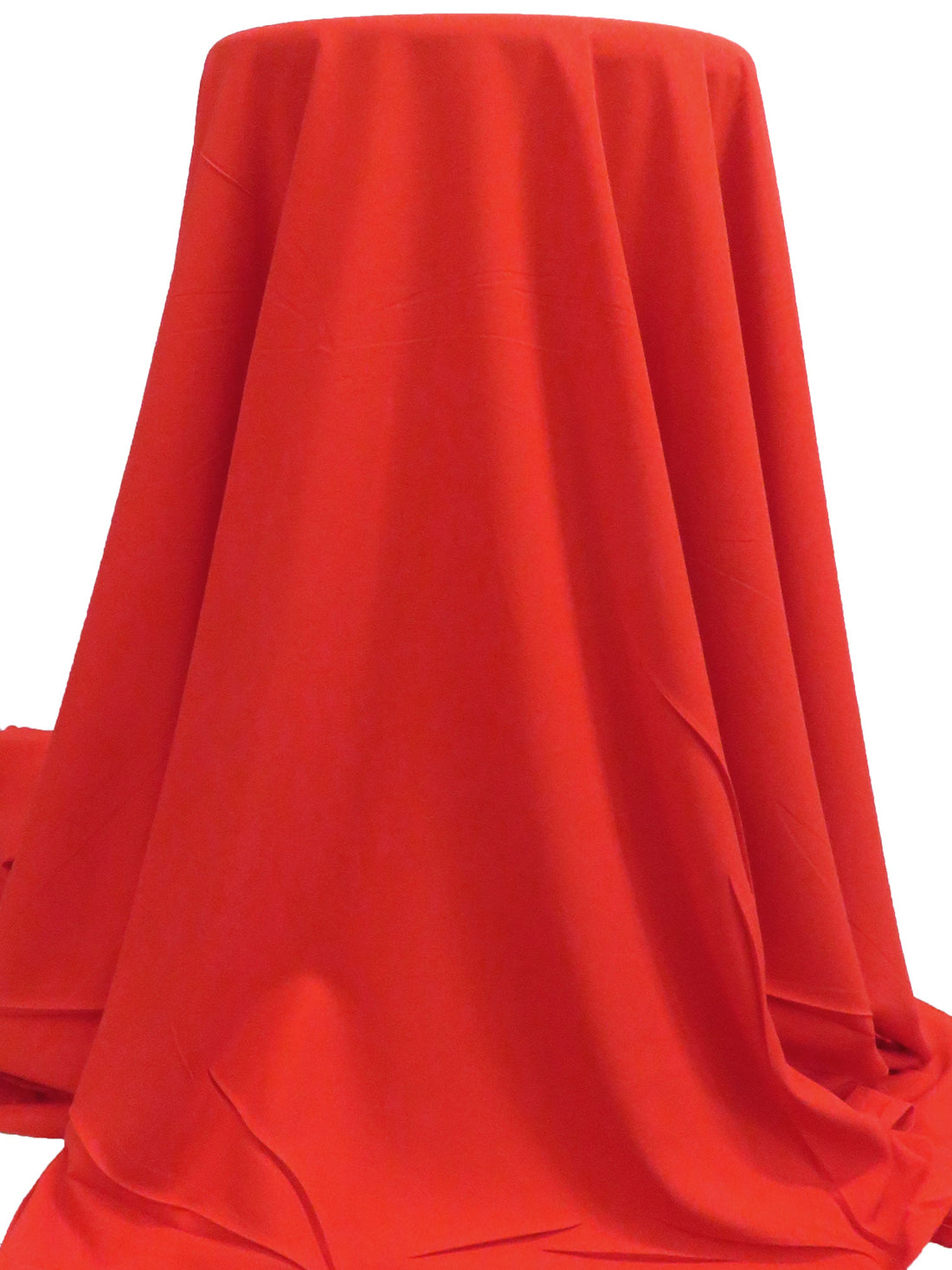 Vermilion Red 100% Polyester Crepe Blouse Weight Woven - Famous Dress Designer - 56W